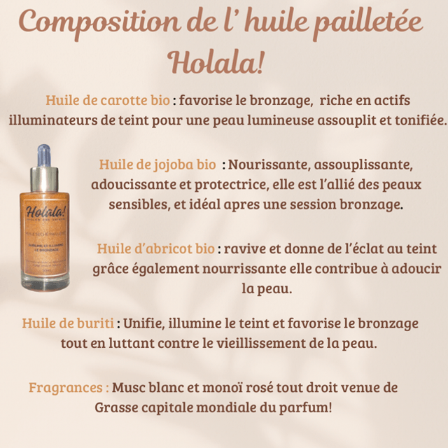 L’Huile sèche pailletée 