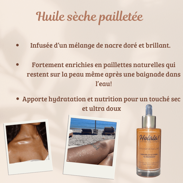 L’Huile sèche pailletée 